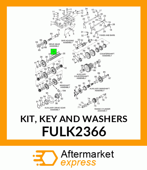 KIT, KEY AND WASHERS FULK2366
