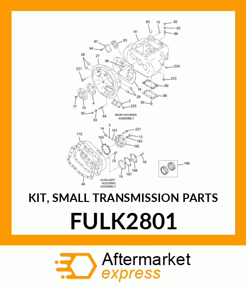 KIT, SMALL TRANSMISSION PARTS FULK2801