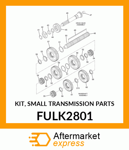 KIT, SMALL TRANSMISSION PARTS FULK2801