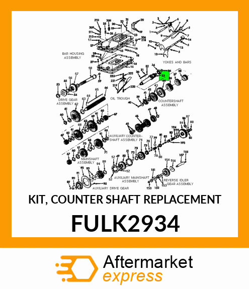 KIT, COUNTER SHAFT REPLACEMENT FULK2934