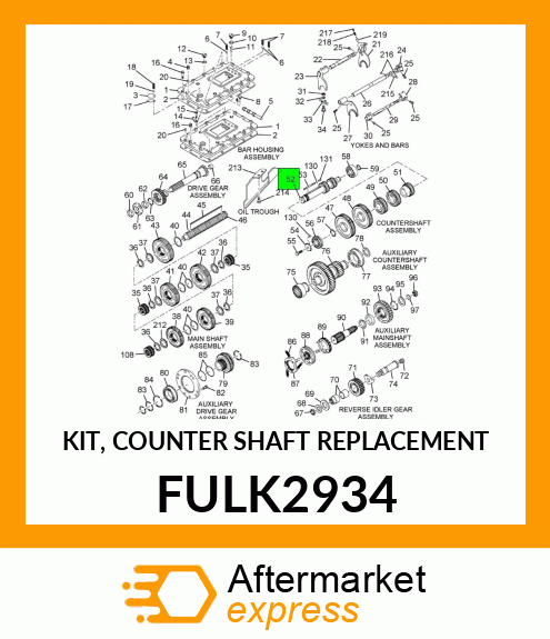 KIT, COUNTER SHAFT REPLACEMENT FULK2934