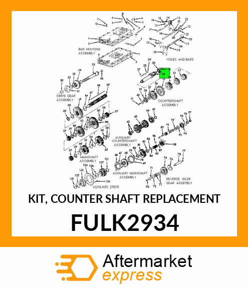 KIT, COUNTER SHAFT REPLACEMENT FULK2934