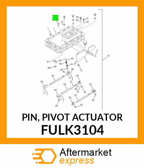 PIN, PIVOT ACTUATOR FULK3104