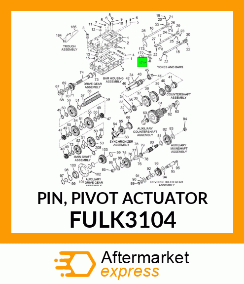 PIN, PIVOT ACTUATOR FULK3104