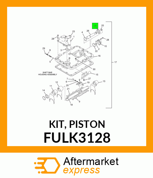 KIT, PISTON FULK3128