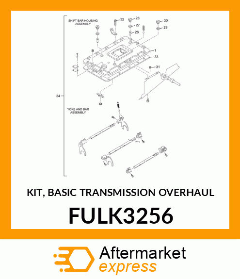 KIT, BASIC TRANSMISSION OVERHAUL FULK3256