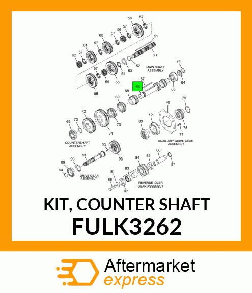 KIT, COUNTER SHAFT FULK3262