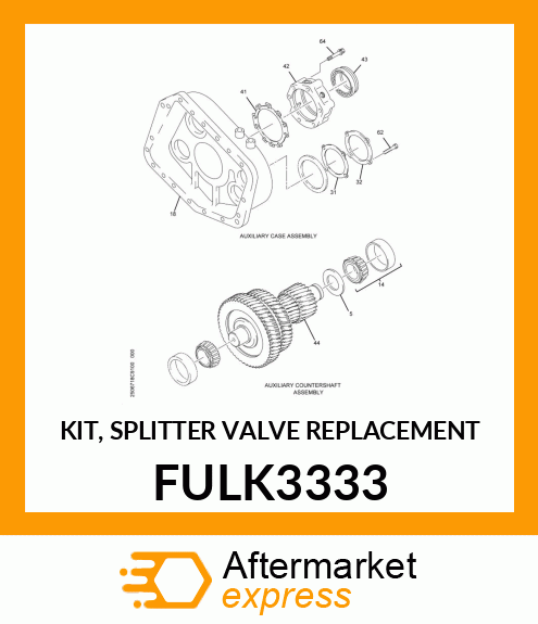 KIT, SPLITTER VALVE REPLACEMENT FULK3333