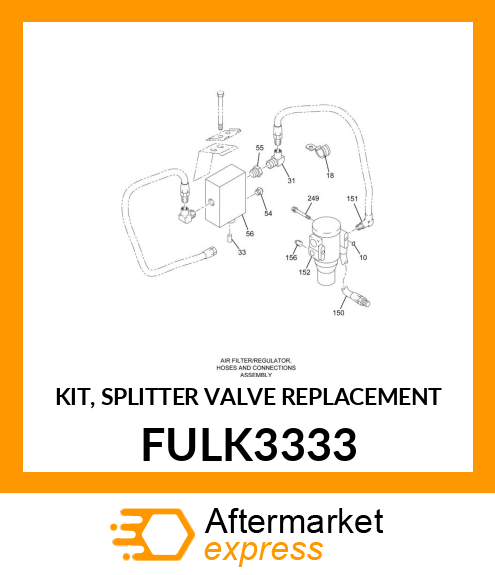 KIT, SPLITTER VALVE REPLACEMENT FULK3333