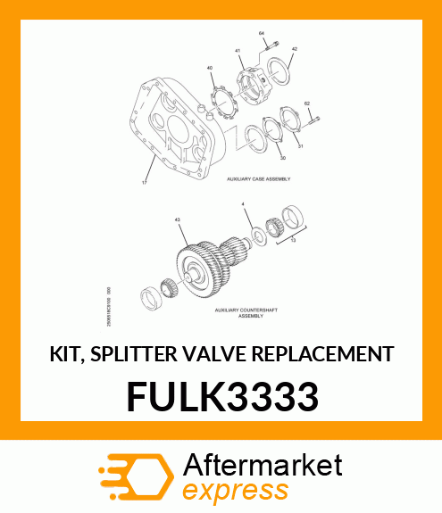 KIT, SPLITTER VALVE REPLACEMENT FULK3333