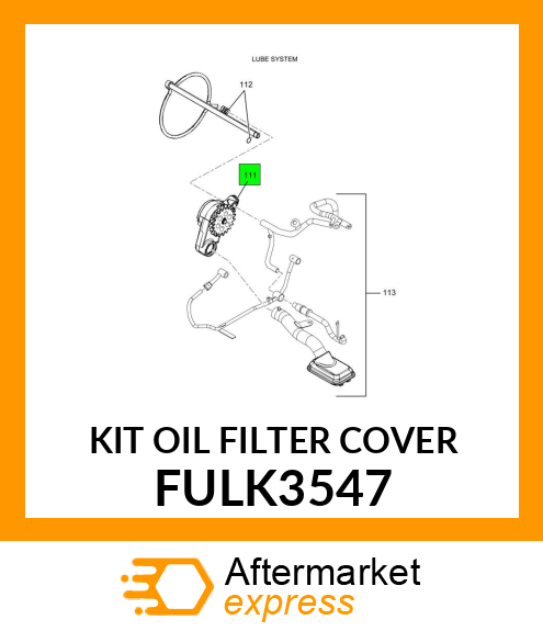 KIT OIL FILTER COVER FULK3547