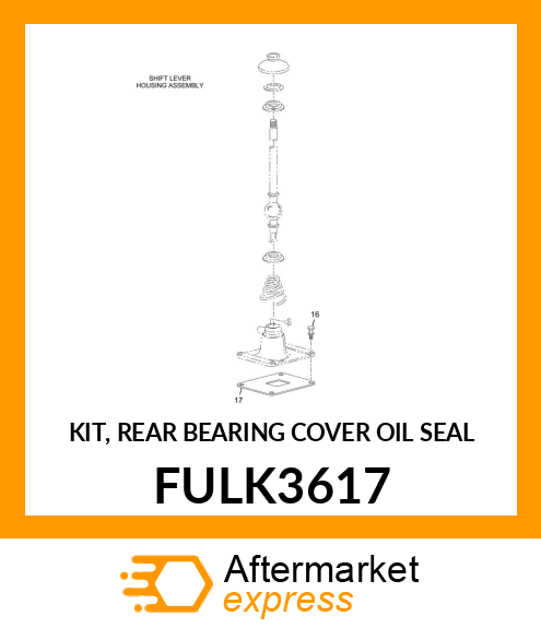 KIT, REAR BEARING COVER OIL SEAL FULK3617