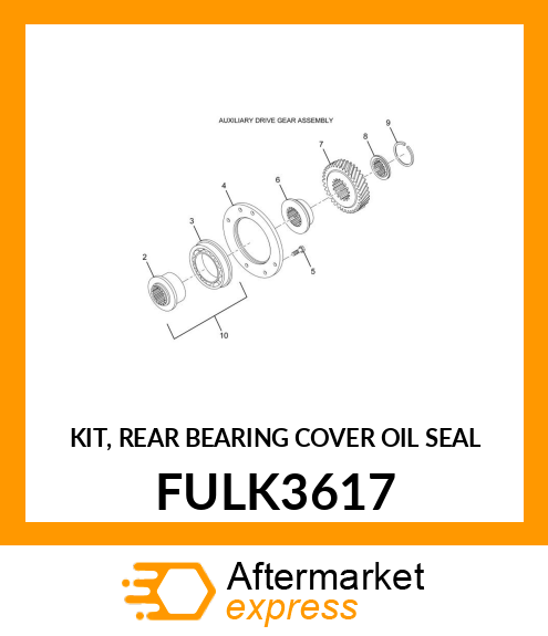 KIT, REAR BEARING COVER OIL SEAL FULK3617