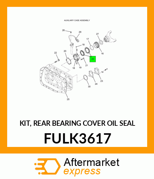 KIT, REAR BEARING COVER OIL SEAL FULK3617