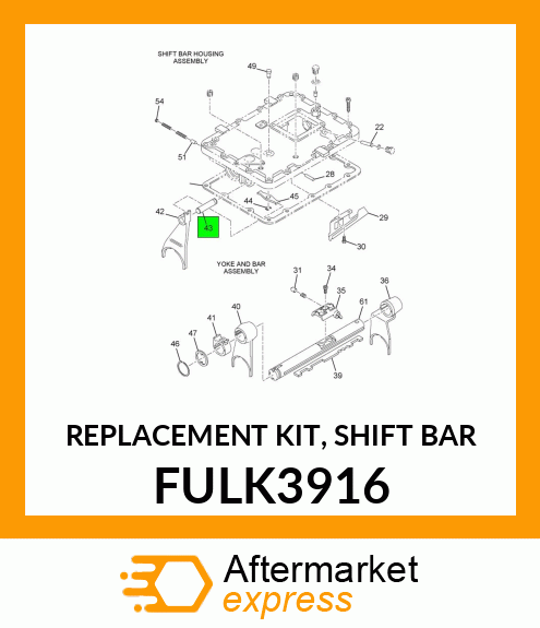 REPLACEMENT KIT, SHIFT BAR FULK3916