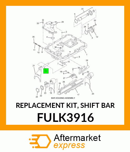 REPLACEMENT KIT, SHIFT BAR FULK3916