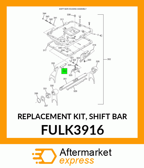 REPLACEMENT KIT, SHIFT BAR FULK3916