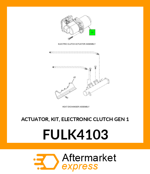 ACTUATOR, KIT, ELECTRONIC CLUTCH GEN 1 FULK4103