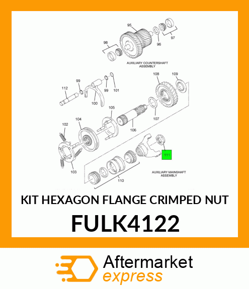 KIT HEXAGON FLANGE CRIMPED NUT FULK4122