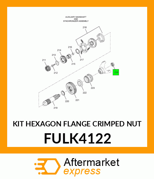 KIT HEXAGON FLANGE CRIMPED NUT FULK4122