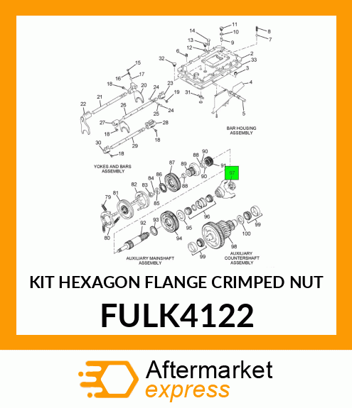 KIT HEXAGON FLANGE CRIMPED NUT FULK4122