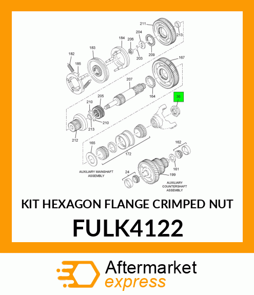 KIT HEXAGON FLANGE CRIMPED NUT FULK4122