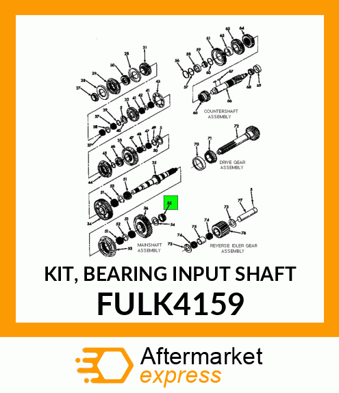 KIT, BEARING INPUT SHAFT FULK4159