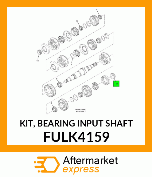 KIT, BEARING INPUT SHAFT FULK4159