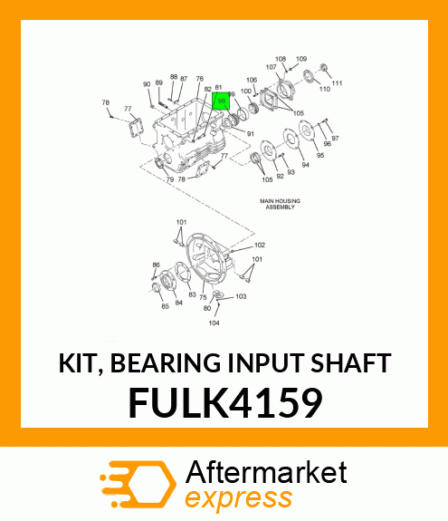 KIT, BEARING INPUT SHAFT FULK4159