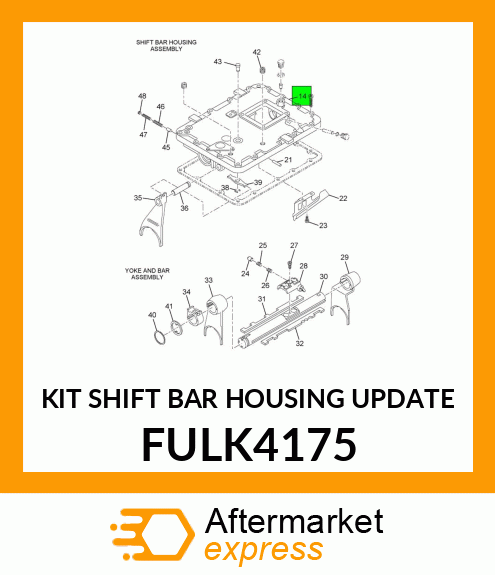 KIT SHIFT BAR HOUSING UPDATE FULK4175