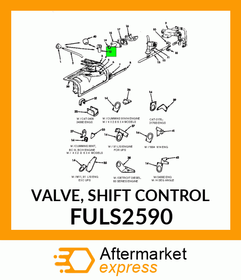 VALVE, SHIFT CONTROL FULS2590