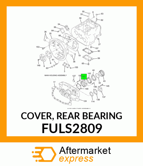 COVER, REAR BEARING FULS2809