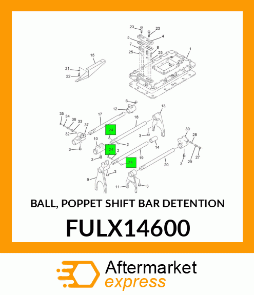 BALL, POPPET SHIFT BAR DETENTION FULX14600