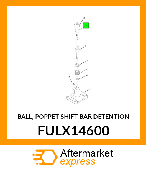 BALL, POPPET SHIFT BAR DETENTION FULX14600