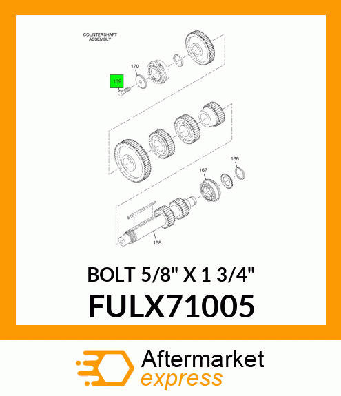 BOLT 5/8" X 1 3/4" FULX71005