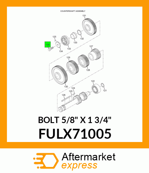 BOLT 5/8" X 1 3/4" FULX71005