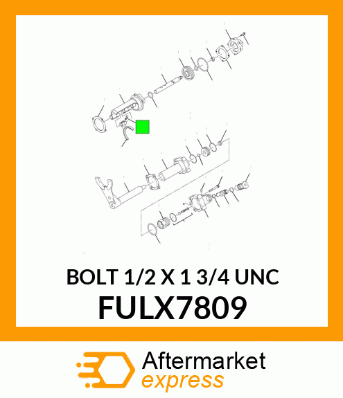 BOLT 1/2" X 1 3/4" UNC FULX7809