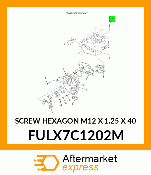 SCREW HEXAGON M12 X 1.25 X 40 FULX7C1202M