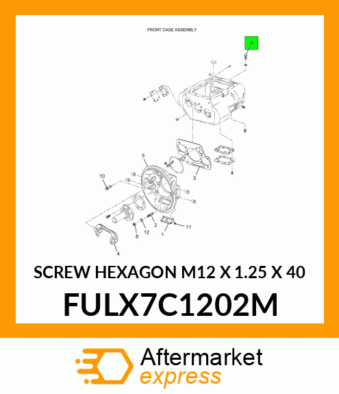 SCREW HEXAGON M12 X 1.25 X 40 FULX7C1202M