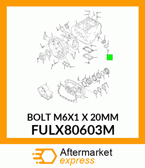 BOLT M6X1 X 20MM FULX80603M