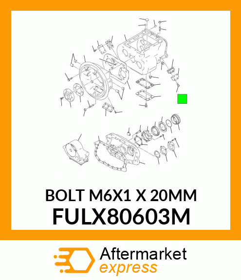 BOLT M6X1 X 20MM FULX80603M