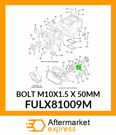 BOLT M10X1.5 X 50MM FULX81009M