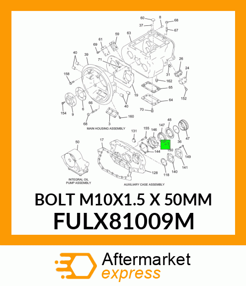 BOLT M10X1.5 X 50MM FULX81009M