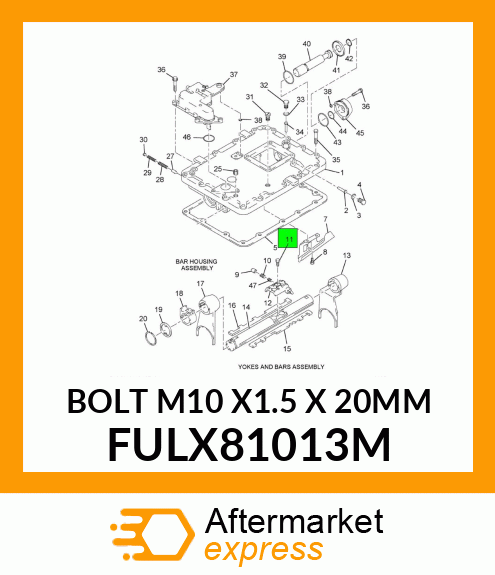 BOLT M10 X1.5 X 20MM FULX81013M