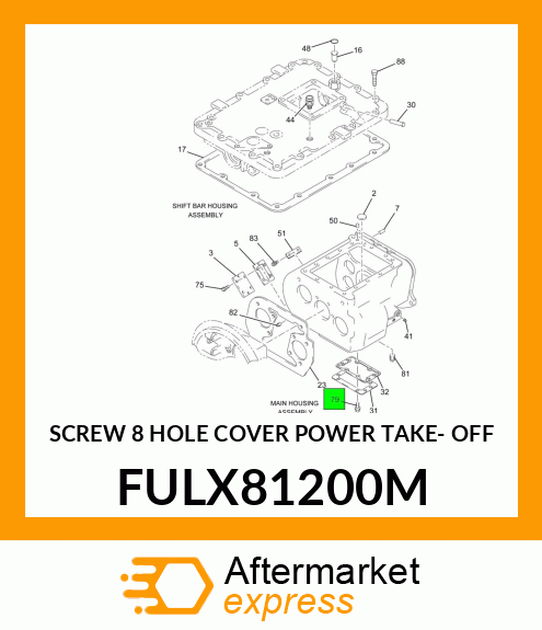SCREW 8 HOLE COVER POWER TAKE- OFF FULX81200M