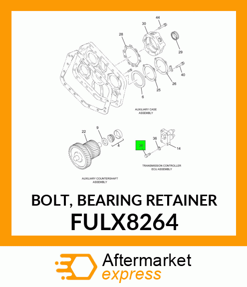 BOLT, BEARING RETAINER FULX8264