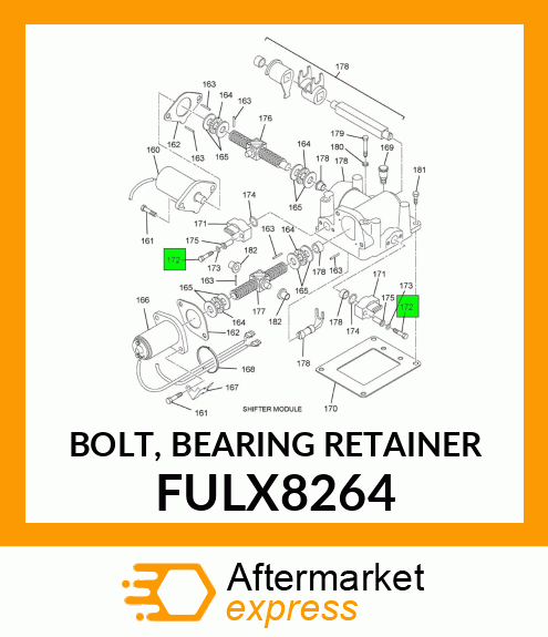 BOLT, BEARING RETAINER FULX8264