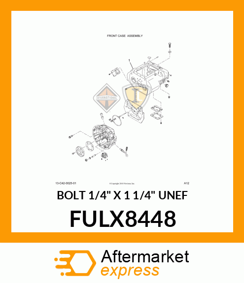 BOLT 1/4" X 1 1/4" UNEF FULX8448