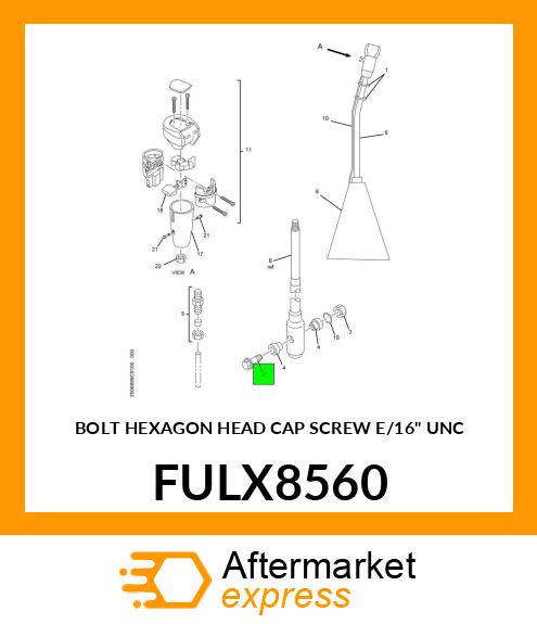 BOLT HEXAGON HEAD CAP SCREW E/16" UNC FULX8560