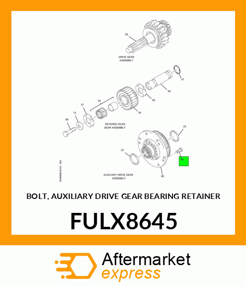 BOLT, AUXILIARY DRIVE GEAR BEARING RETAINER FULX8645